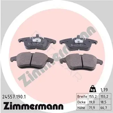 Тормозные колодки ZIMMERMANN 24557.190.1