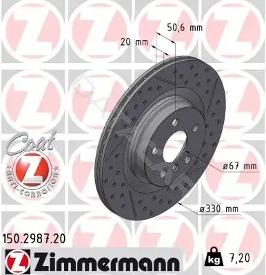 Тормозные диски ZIMMERMANN 150.2987.20