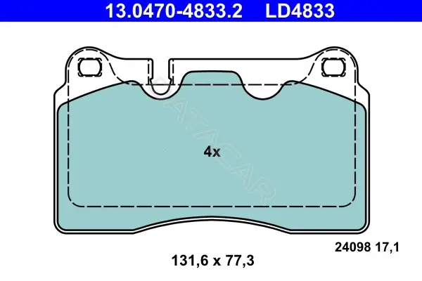 Тормозные колодки ATE 13.0470-4833.2