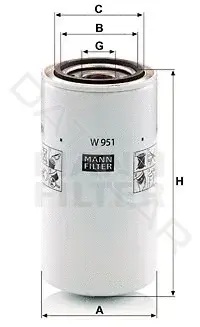Масляный фильтр MANN W951