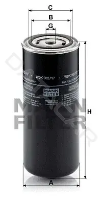 Топливный фильтр MANN WDK962/17