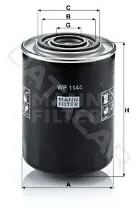 Масляный фильтр MANN WP1144