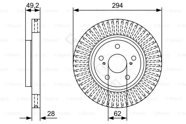 Тормозные диски BOSCH 0986479W40