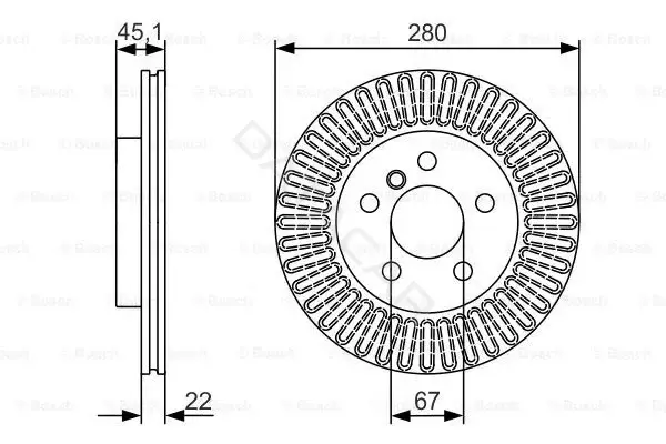 Тормозные диски BOSCH 0986479C97