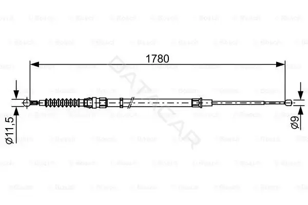Трос ручника BOSCH 1987482458
