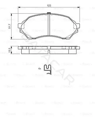 Тормозные колодки BOSCH 0986424610