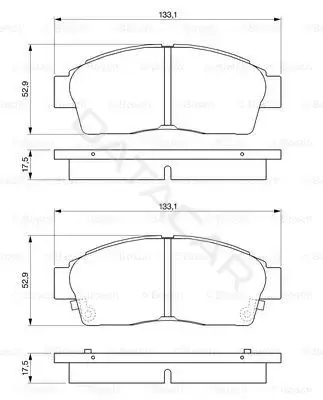 Тормозные колодки BOSCH 0986461123