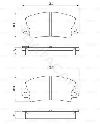 Тормозные колодки BOSCH 0986463490