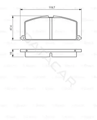 Тормозные колодки BOSCH 0986468701