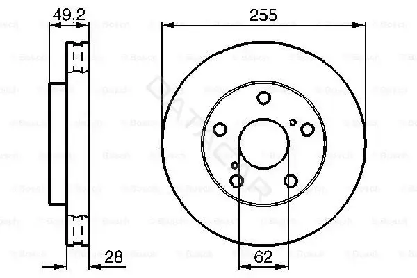 Тормозные диски BOSCH 0986478726