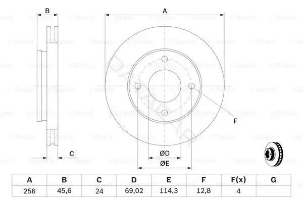 Тормозные диски BOSCH 0986479B83