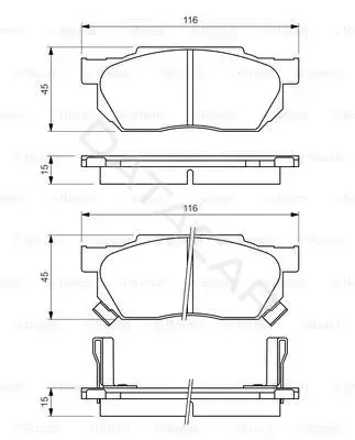 Тормозные колодки BOSCH 0986490440