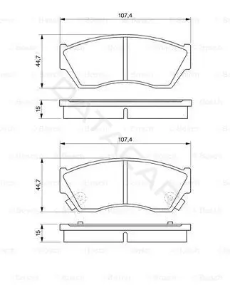 Тормозные колодки BOSCH 0986493340
