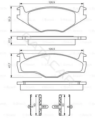 Тормозные колодки BOSCH 0986494057