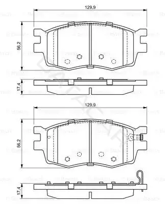 Тормозные колодки BOSCH 0986494139