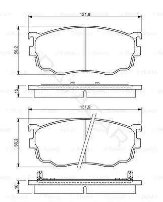 Тормозные колодки BOSCH 0986494258