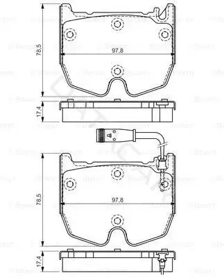 Тормозные колодки BOSCH 0986494364