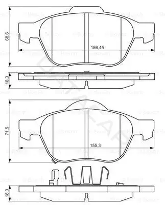 Тормозные колодки BOSCH 0986494485