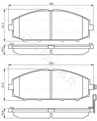 Тормозные колодки BOSCH 0986494560