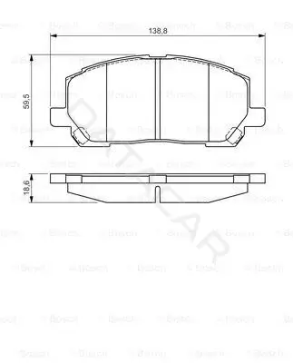 Тормозные колодки BOSCH 0986495126