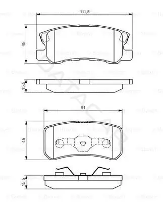 Тормозные колодки BOSCH 0986495172