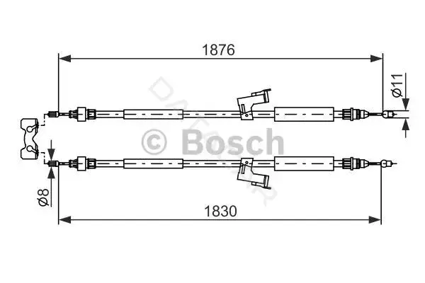 Трос ручника BOSCH 1987477202