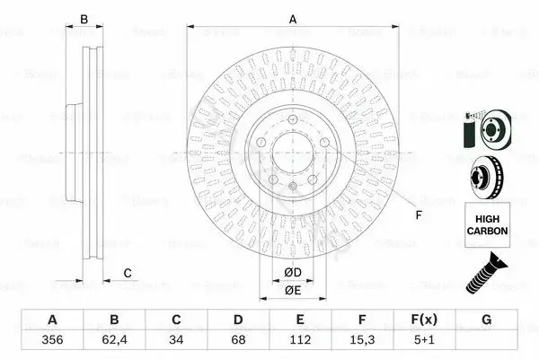 Тормозные диски BOSCH 0986479E39