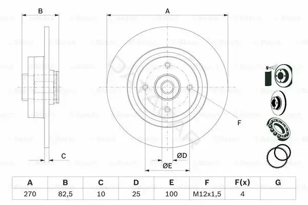 Тормозные диски BOSCH 0986479E71