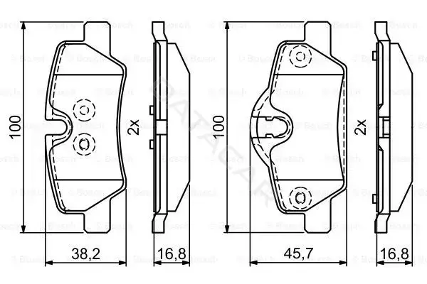 Тормозные колодки BOSCH 0986495400