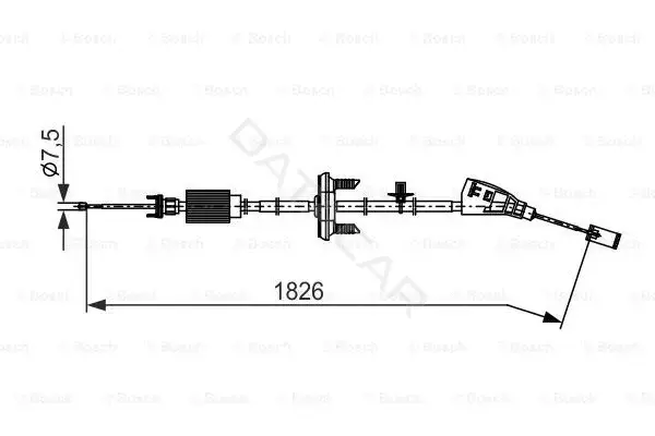 Трос ручника BOSCH 1987482795