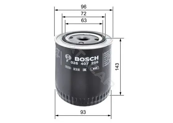 Масляный фильтр BOSCH F026407256