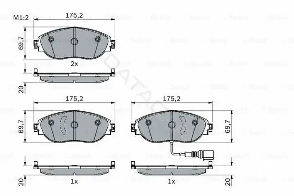 Тормозные колодки BOSCH 0986424285