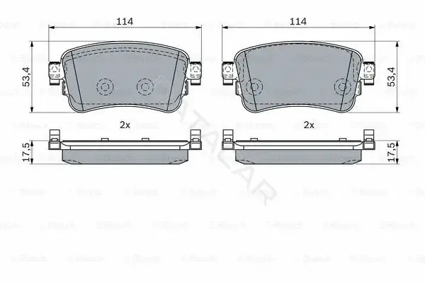 Тормозные колодки BOSCH 0986424437