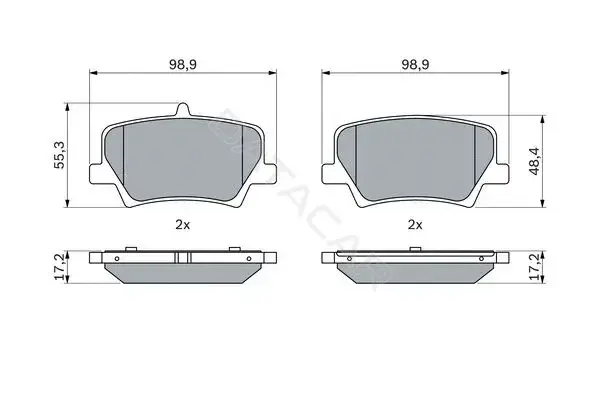 Тормозные колодки BOSCH 0986424996