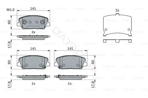 Тормозные колодки BOSCH 0986494671