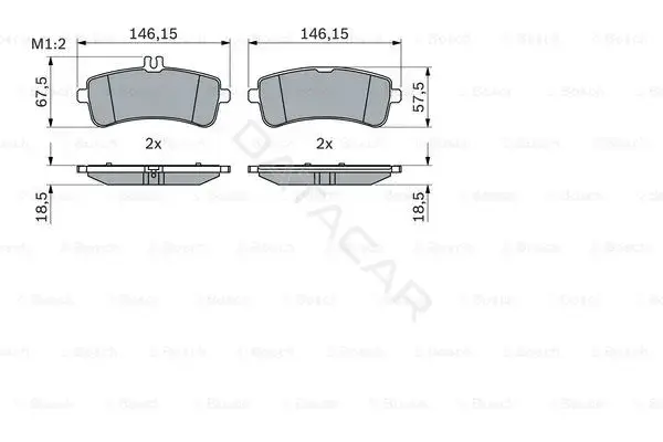 Тормозные колодки BOSCH 0986494764