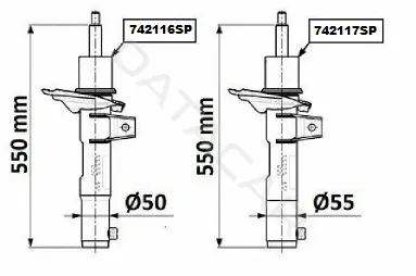 Амортизаторы MONROE 742116SP