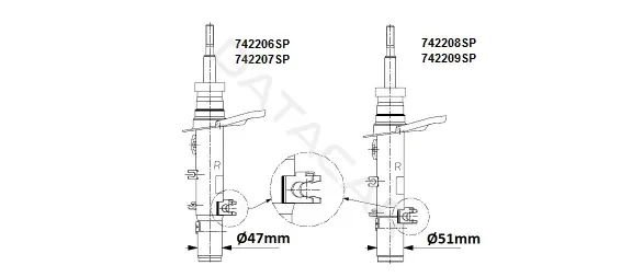Амортизаторы MONROE 742207SP