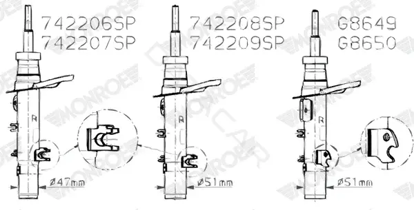 Амортизаторы MONROE G8649