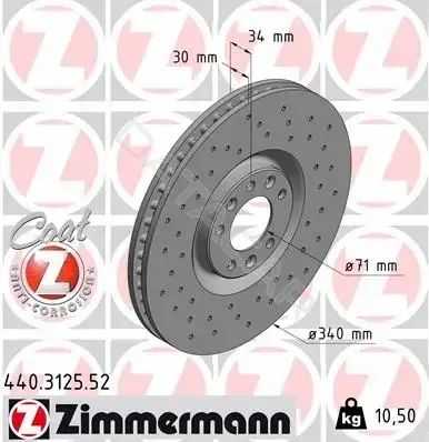 Тормозные диски ZIMMERMANN 440.3125.52