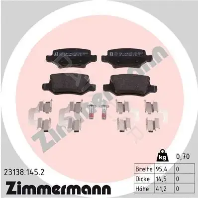 Тормозные колодки ZIMMERMANN 23138.145.2