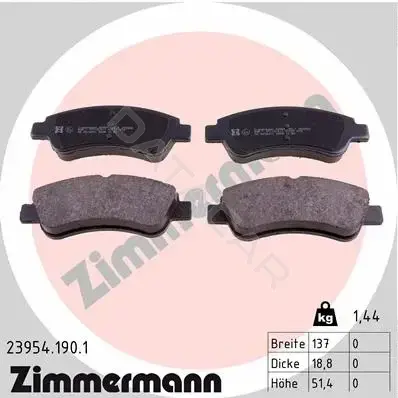 Тормозные колодки ZIMMERMANN 23954.190.1