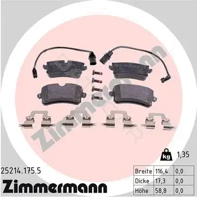 Тормозные колодки ZIMMERMANN 25214.175.5