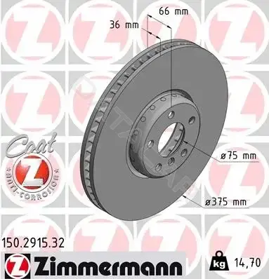 Тормозные диски ZIMMERMANN 150.2915.32