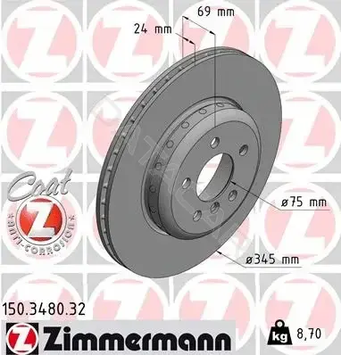 Тормозные диски ZIMMERMANN 150.3480.32