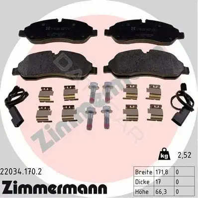 Тормозные колодки ZIMMERMANN 22034.170.2