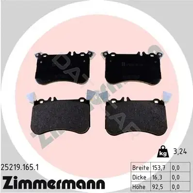 Тормозные колодки ZIMMERMANN 25219.165.1