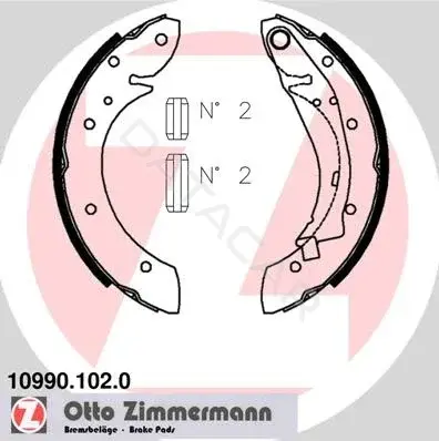 Барабанные колодки ZIMMERMANN 10990.102.0