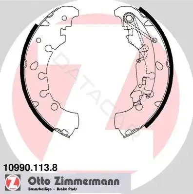 Барабанные колодки ZIMMERMANN 10990.113.8
