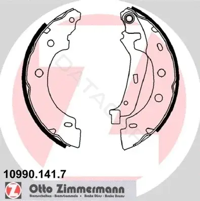 Барабанные колодки ZIMMERMANN 10990.141.7